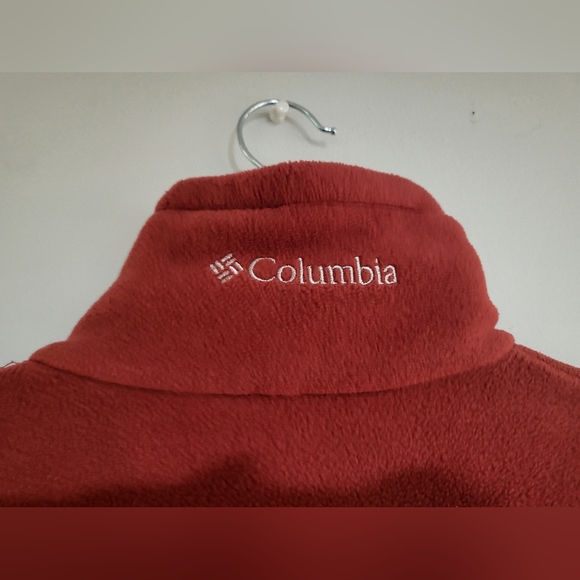 Columbia Men's Medium Red Full Zip Fleece Jacket - Picture 10 of 10